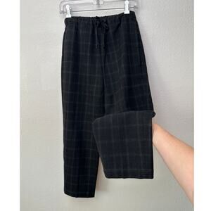 The Group Babaton Women’s Black Plaid Jogger Trousers US XS Drawstring